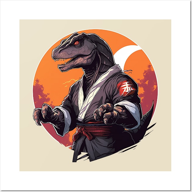 karate t rex Wall Art by piratesnow